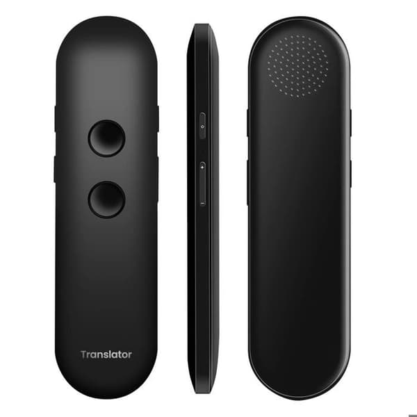 Bärbar ultrakompakt Bluetooth AI röstöversättare svart