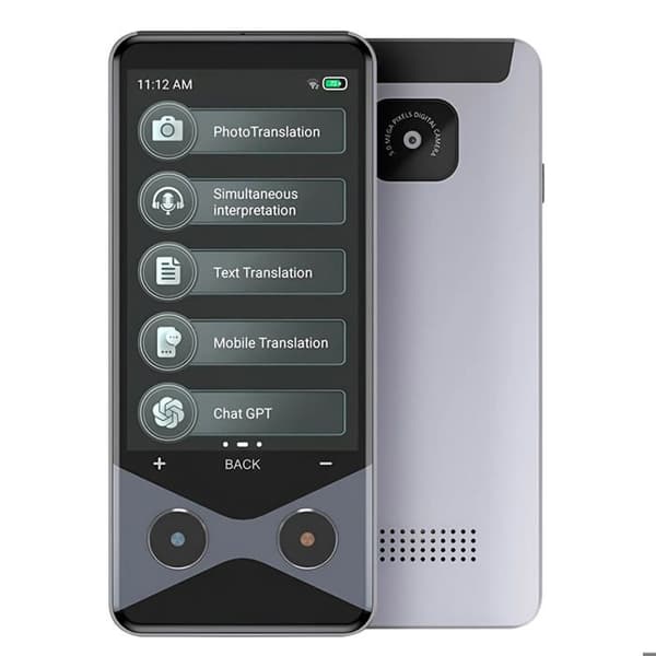 Offline AI-översättare 2in1 Telefon 4G Nano SIM 137 språk Svart