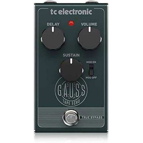 Eko-pedal - TC Electronic - GAUSS TAPE ECHO - Intuitiv kontroll - True Bypass - Drives med 9V batteri