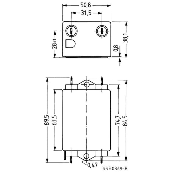 TDK B84112BB120 B84112BB120 Brusfilter Flamhämmande 250 V/AC 20 A 1.8 mH (L x B x H) 84 x 125 x 38.1 mm 1 st