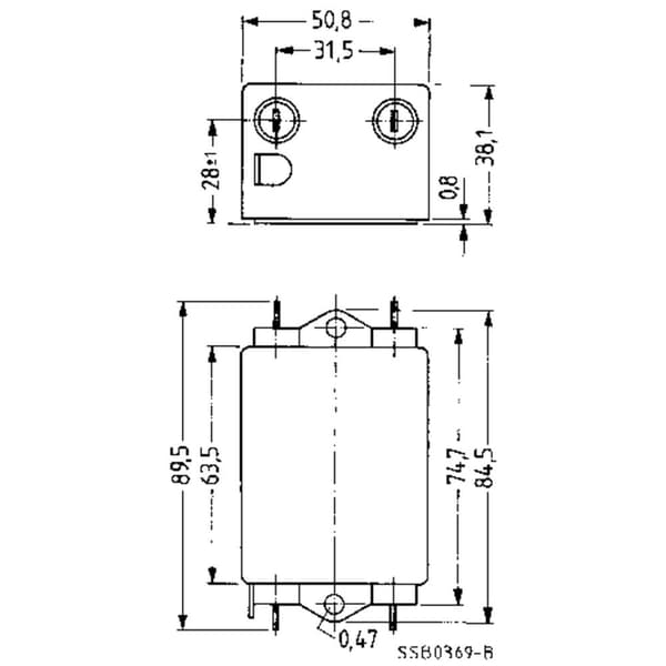 TDK B84113CB30 B84113CB30 Brusfilter Flamhämmande 250 V/AC 3 A 4.7 mH (L x B x H) 89.5 x 50.8 x 38.1 mm 1 st