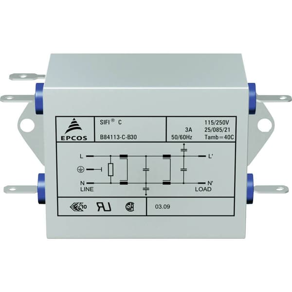 TDK B84113CB30 B84113CB30 Brusfilter Flamhämmande 250 V/AC 3 A 4.7 mH (L x B x H) 89.5 x 50.8 x 38.1 mm 1 st