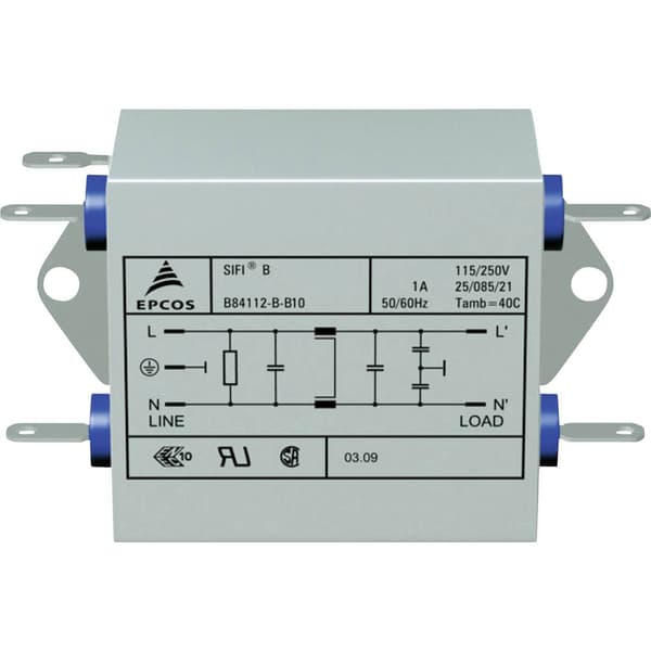 TDK B84112BB30 B84112BB30 Brusfilter Flamhämmande 250 V/AC 3 A 10 mH (L x B x H) 76.5 x 45 x 28.6 mm 1 st