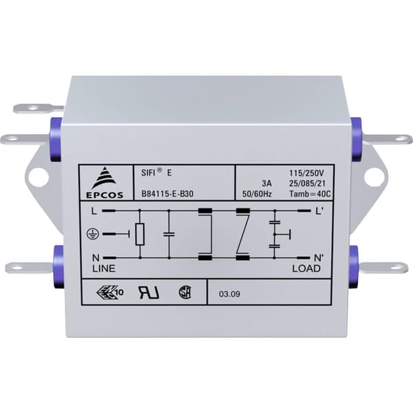 TDK B84115EB110 B84115EB110 Brusfilter Flamhämmande 250 V/AC 10 A 47 µH (L x B x H) 159 x 50.8 x 44.5 mm 1 st