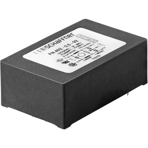 Schaffner FN 402-0.5-02 FN 402-0.5-02 Brusfilter 250 V/AC 0.5 A 40 mH (L x B x H) 45 x 28 x 16.5 mm 1 st