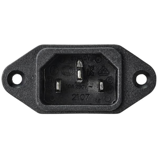 TRU COMPONENTS TC-10101412 Nätfilter med IEC-kontakt 250 V/AC 6 A 0.8 mH (L x B x H) 58 x 22.8 x 50 mm 1 st