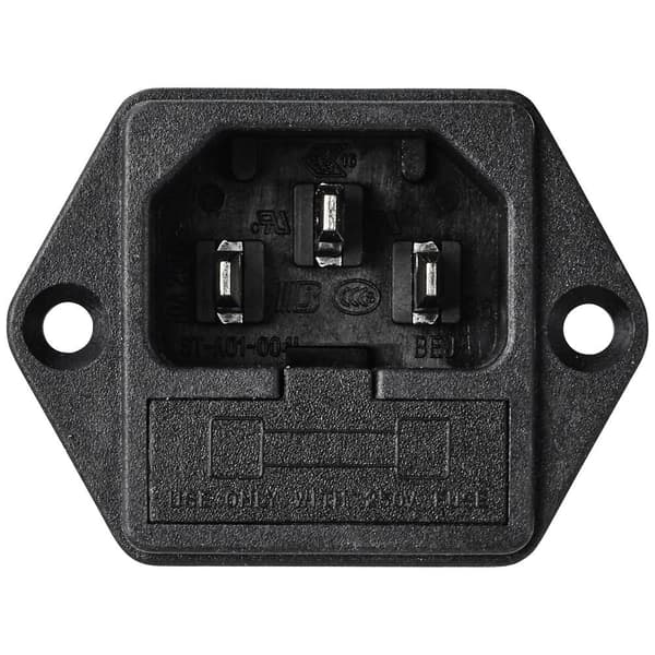 TRU COMPONENTS TC-10101436 Nätfilter med IEC-kontakt 250 V/AC 10 A 0.3 mH (L x B x H) 54.3 x 44 x 31.3 mm 1 st