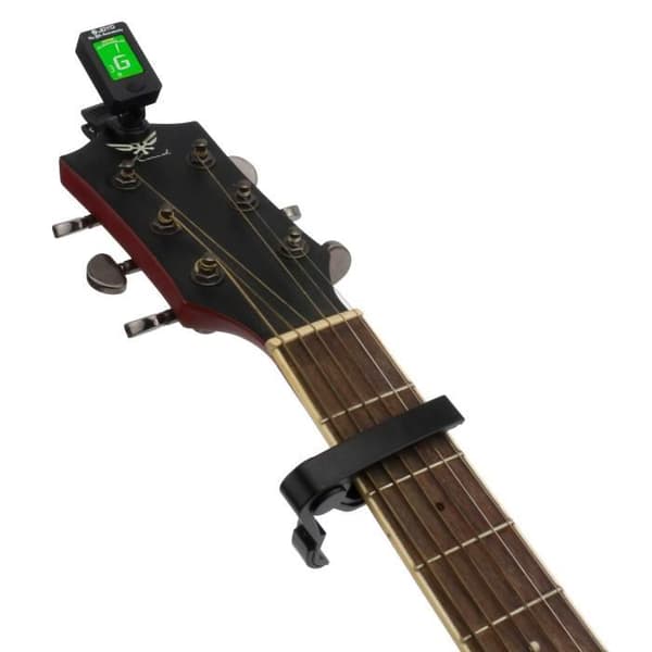 Chromatic Guitar Tuner och Capo - Nero - ABS Plast - CR2032 Batteri ingår