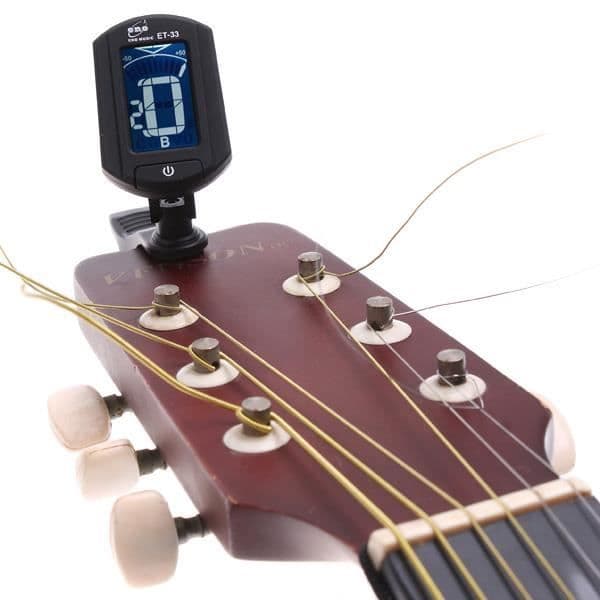 Tuner - Mini Tuner - Auto - Kromatisk - Svart - Kompatibel gitarr, bas, fiol, ukulele