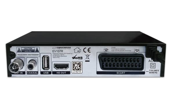Esperanza EV107R TV set-top boks Kabel Sort