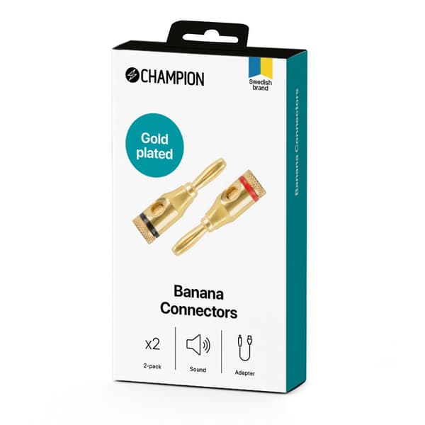 Bananskontakt Sort / Rød Mand / Kvinde