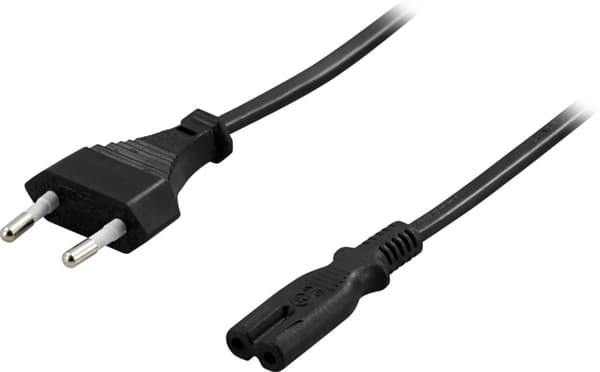 Unearthed device cable straight CEE 7/16  straight IEC C7 1m