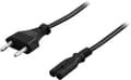 Pikkukuva 1 / 3: Unearthed device cable straight CEE 7/16  straight IEC C7 1m
