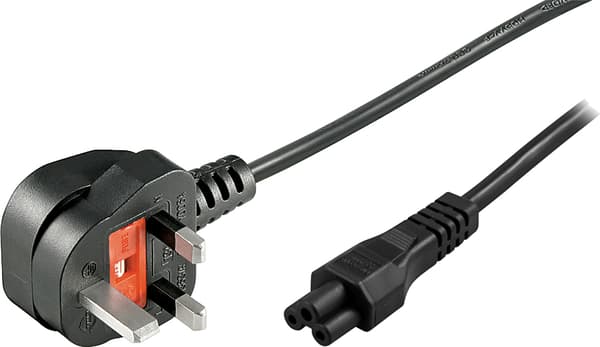 Earthed device cable BS 1363>IEC 60320 C5 max250 /2.5A 3m