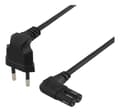 Pikkukuva 4 / 4: Ungrounded device cable 3m angled CEE 7/16 IEC 60320 black