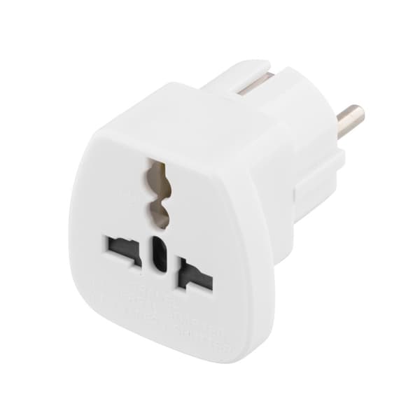 Travel adapter, UK/US/Italy/Switzerland - EU, 250V/13
