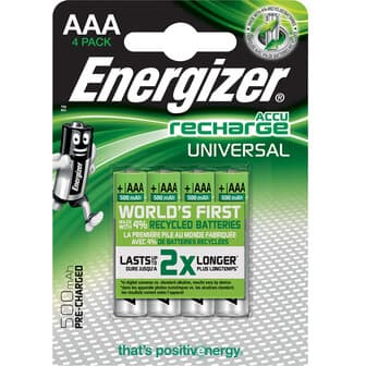 Batteri Genopladelig AAA/LR03 Ni-Mh 500mAh 4-pak