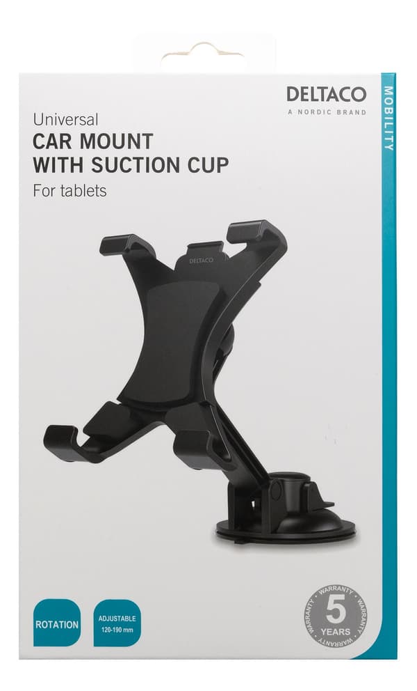 Holder for tablets in the car, adjustable bracket with sucti