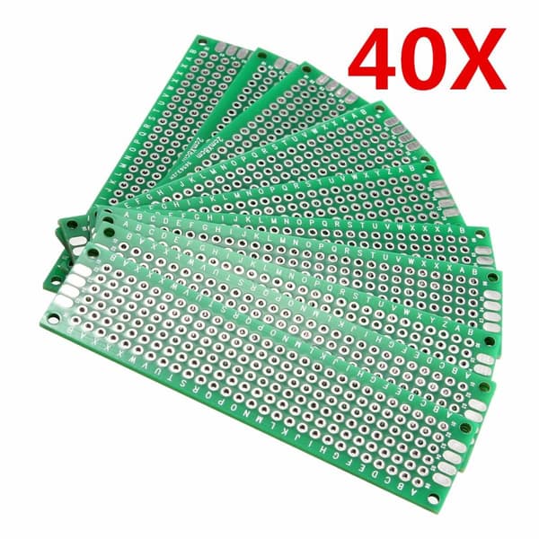 40 stk Kit Prototyping PCB Printed Circuit Board Prototype Breadboard