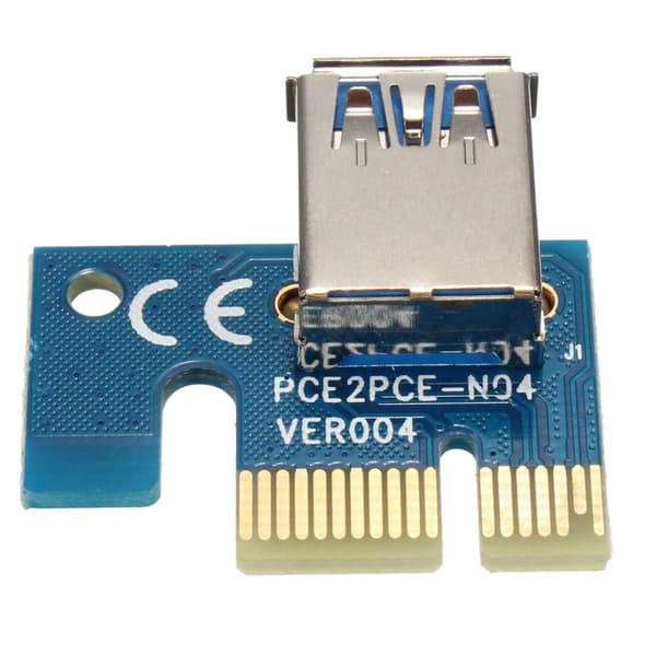 USB 3.0 PCI-E Express 16X Extender Riser Board -sovitin SATA-kaapeli