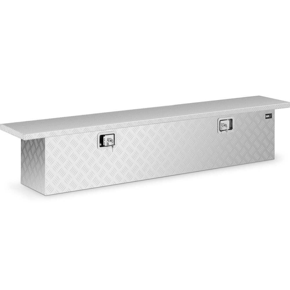 MSW Aluminiumlåda - Räfflad - 175 x 30 x 35 cm - 180 L - låsbar