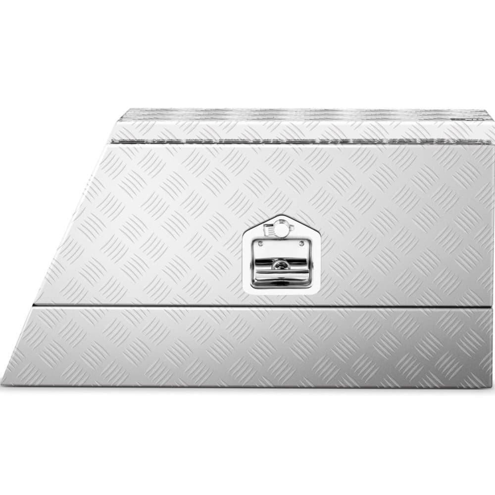 MSW Aluminiumlåda - Räfflad - 75 x 25 x 40 cm - 75 L - Låsbar - Raka sidor