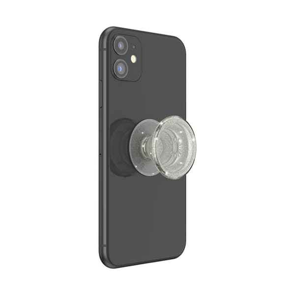 Popsockets PopGrip Clear Glitter Silver