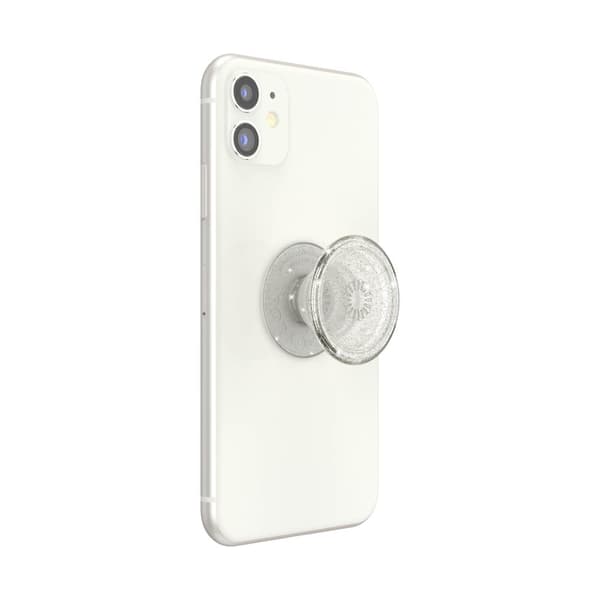 Popsockets PopGrip Clear Glitter Silver