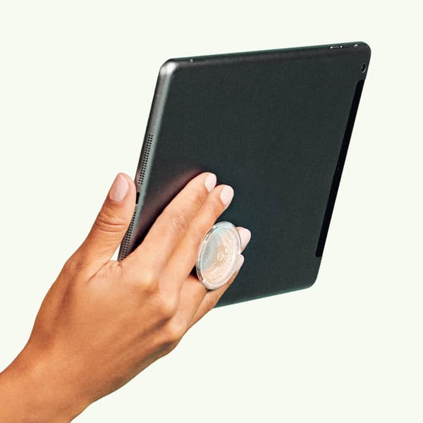 Popsockets PopGrip Clear Glitter Silver