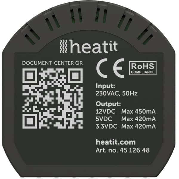 Heatit Transformer 230VAC 12VDC-5VDC-3VDC
