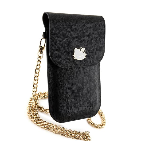 Hello Kitty Phone Bag Grained Svart