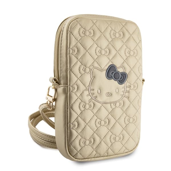 Hello Kitty Phone Bag Kitty Logo Guld