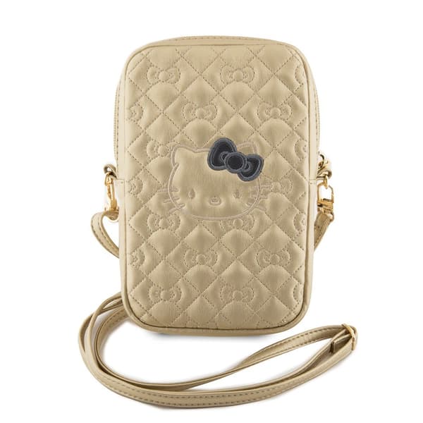 Hello Kitty Phone Bag Kitty Logo Guld