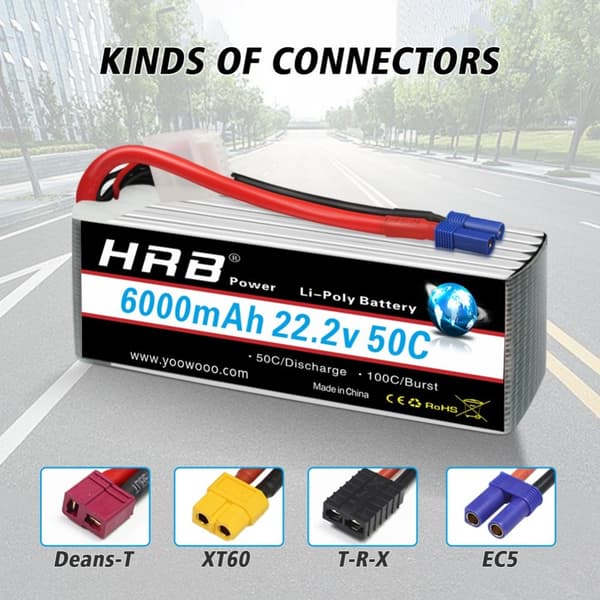 Lipo-batteri, 6S, 22,2V