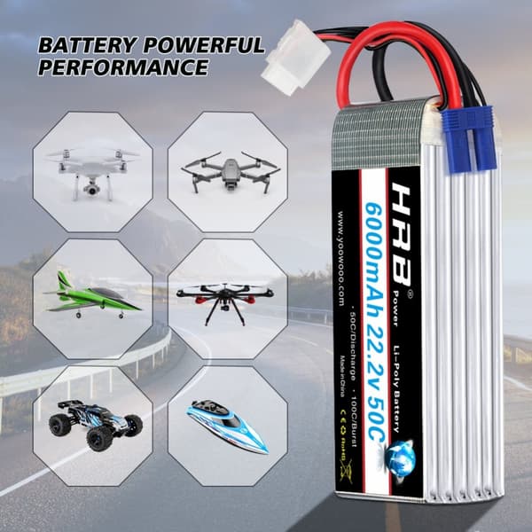 Lipo-batteri, 6S, 22,2V