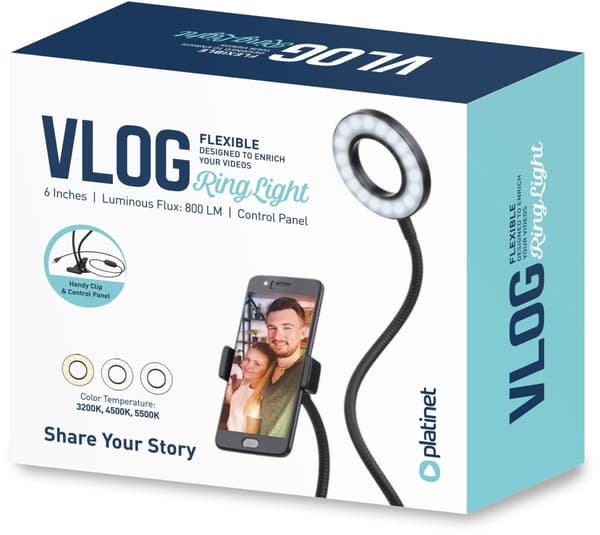Platinet ring light PMRL3 Vlog LED Flexible