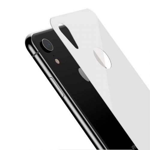 Baseus iPhone Xr 0.3 mm Full coverage curved T-Glass rear Protector White (SGAPIPH61-BM02)