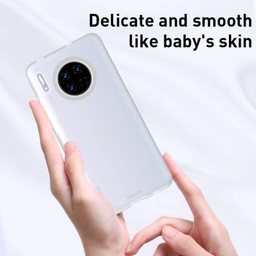 Baseus Huawei Mate 30 case Jelly Liquid Silica Gel Transparent Black (WIHWMATE30-GD01)