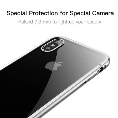Baseus iPhone X case Magnetite hardware Silver (WIAPIPHX-CS0S)
