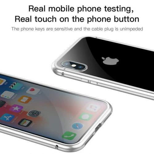 Baseus iPhone X case Magnetite hardware Silver (WIAPIPHX-CS0S)
