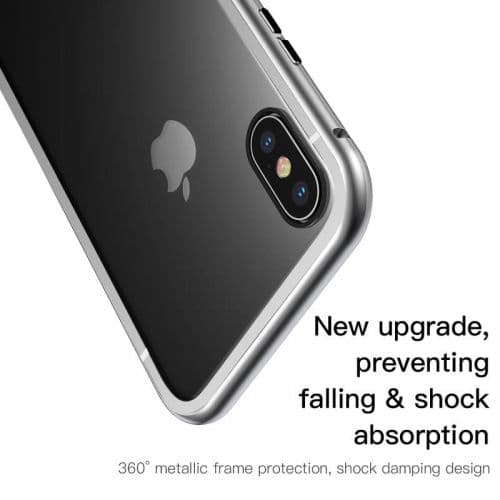 Baseus iPhone X case Magnetite hardware Silver (WIAPIPHX-CS0S)