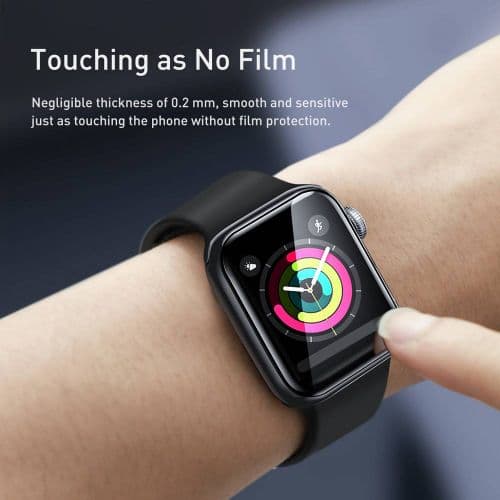 Baseus iWatch 0.2 mm, Full-screen curved T-Glass soft screen protector 42mm, Black (SGAPWA4-F01)