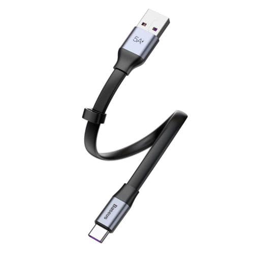 Baseus Type-C Simple HW Quick Charge Charging Data Cable 40W 5A 23cm Gray (CATMBJ-BG1)