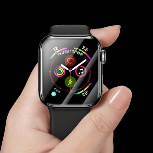 Baseus iWatch 0.2 mm, Full-screen curved T-Glass soft screen protector 44mm, Black (SGAPWA4-H01)