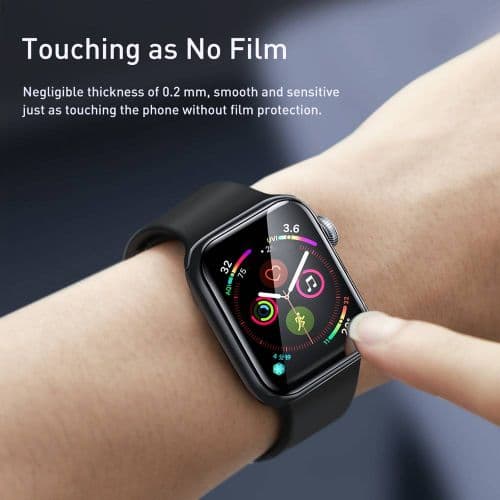 Baseus iWatch 0.2 mm, Full-screen curved T-Glass soft screen protector 44mm, Black (SGAPWA4-H01)