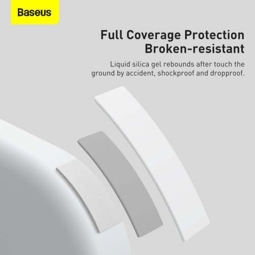 Baseus iPhone 13 Pro Max case Liquid Silica Gel Protective White (ARYT000502)