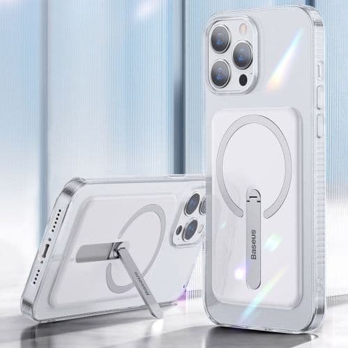 HUSA SMARTPHONE Baseus Magnetic, ptr Iphone 13 Pro, TPU, suporta incarcare magnetica,contine suport de tel tip bracket cu pliere 90 grade si rotire 36