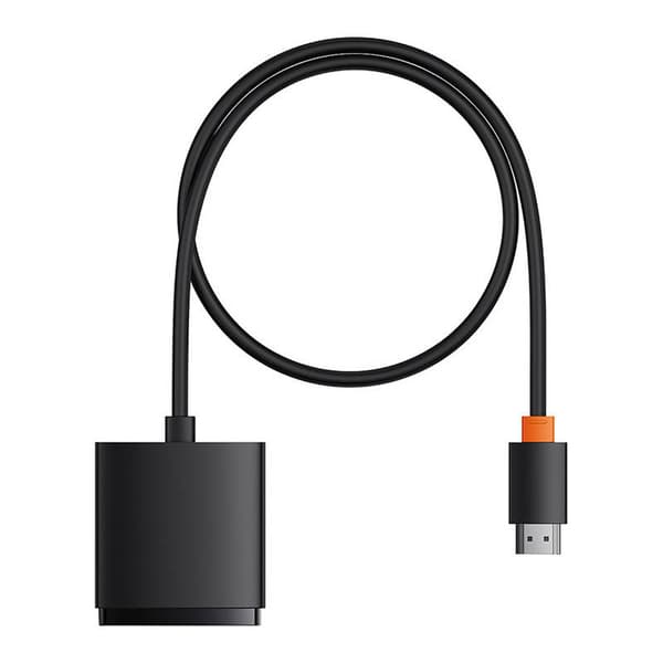 Baseus AirJoy 2-in-1, 4K, 60Hz, Bi-directional HDMI adapter with built-in HDMI male cable (1m), Black (B01331105111-01)