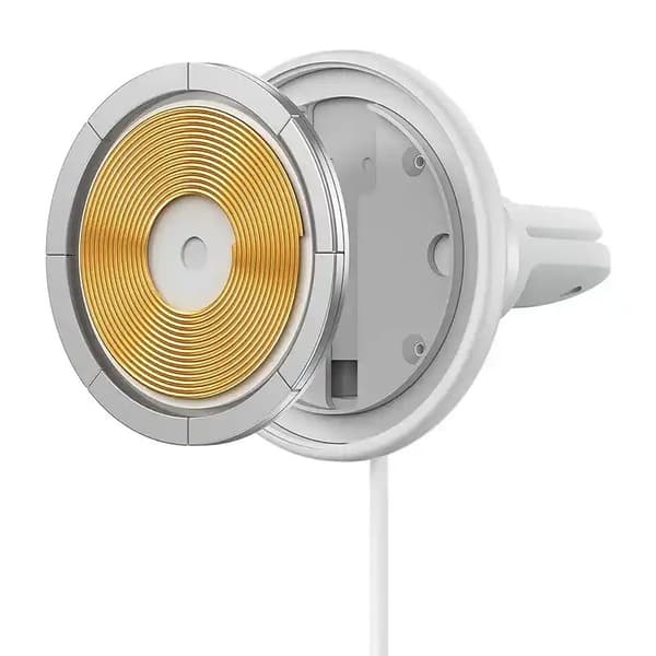 Baseus Car Charger MagSafe 15W holder for Air vent + Type-C 25W White (SUCX040102)