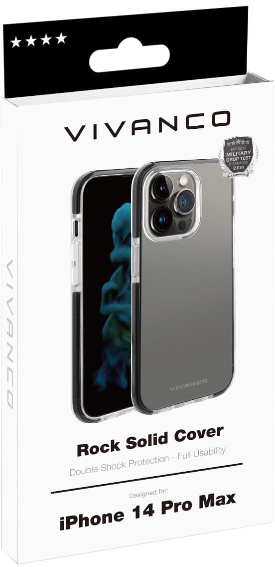 Vivanco case Rock Solid Apple iPhone 14 Pro Max, transparent (63501)